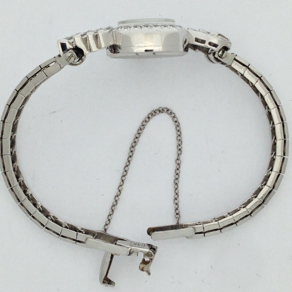 Omega Watch with Natural Diamond 14kt White Gold - Picture 6 of 7